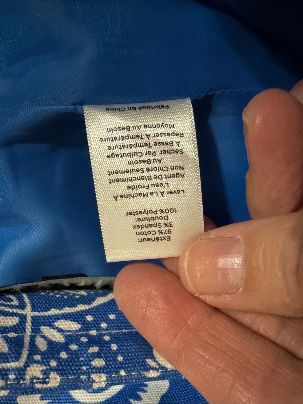 New with Tags Talbot’s size 10P Blue & white Floral Tile Print Women's Skirt. - Picture 8 of 9